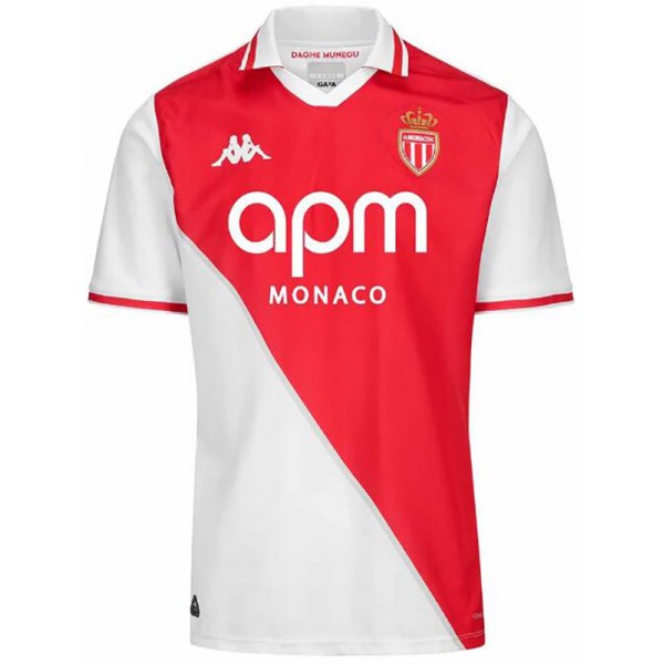 AS Monaco maillot domicile uniforme de football adulte premier kit de vêtements de sport pour hommes maillot de football 2024-2025